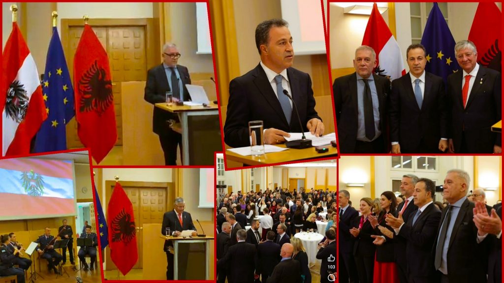 Der Nationalfeiertag Albaniens wurde im Beisein von Präsidenten des albanischen Parlaments Niko Peleshi in Wien gefeiert (VIDEO)